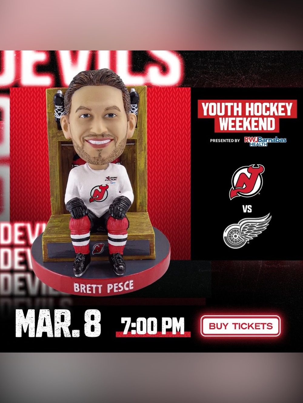 Brett Pesce New Jersey Devils Bobblehead ‘25-‘26 season